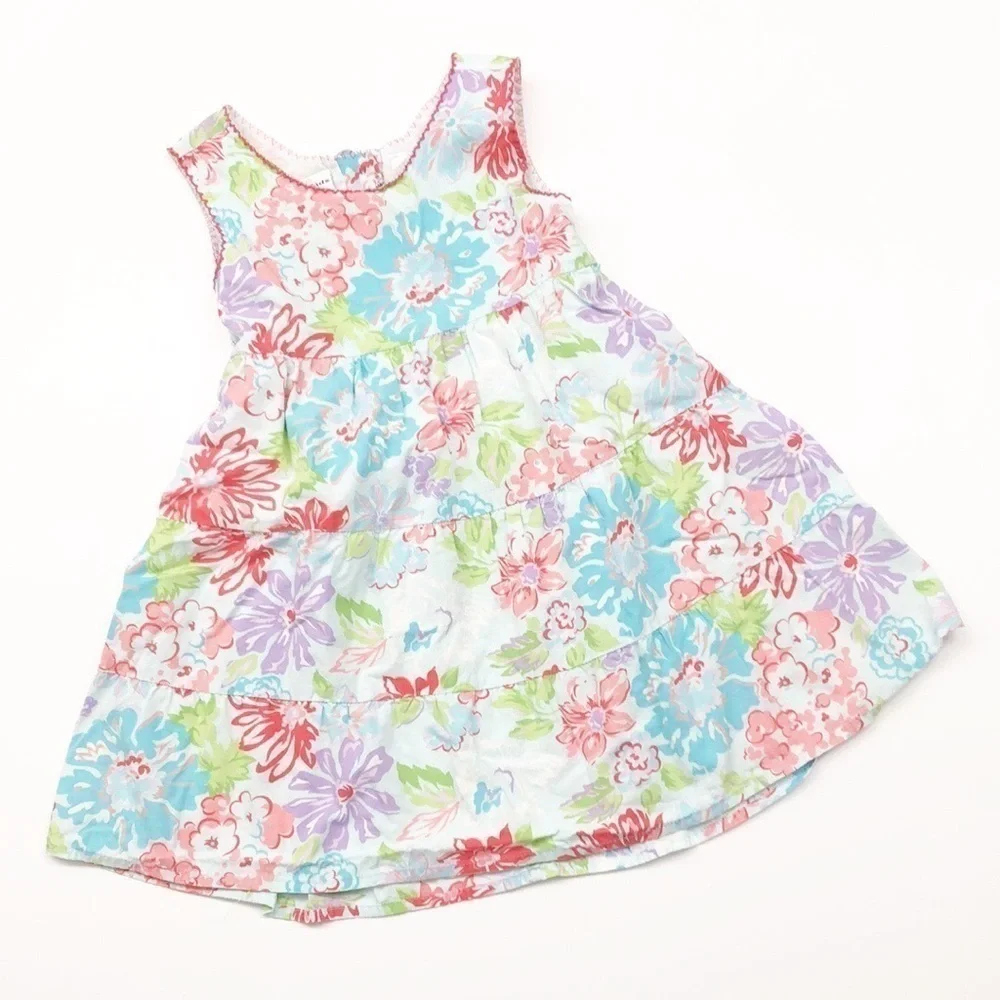 B.T. Kids floral cut out back girls dress